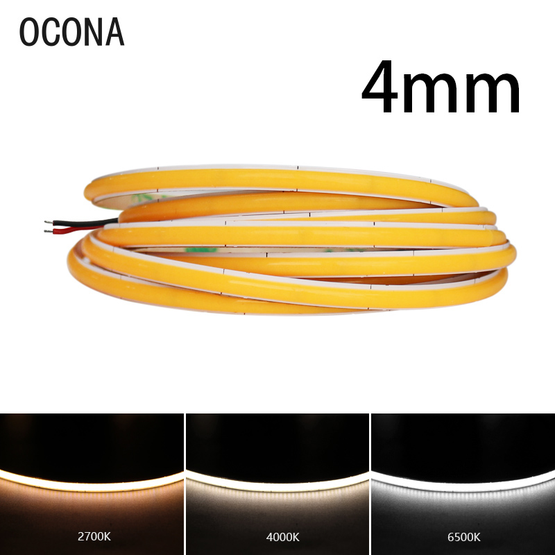 Lighting Mcqueen Bedroom Decor - 4mm Dar COB LED Şerit Işıklar
