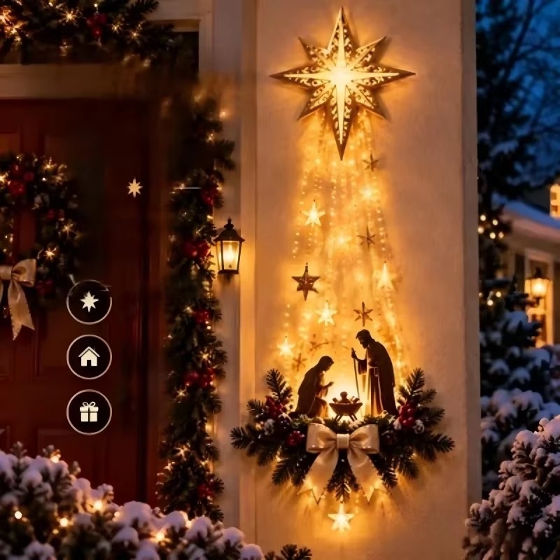 Lighting Decoration Ideas - Noel Bethlehem Yıldızı Işıklı// Doğuş Duvar