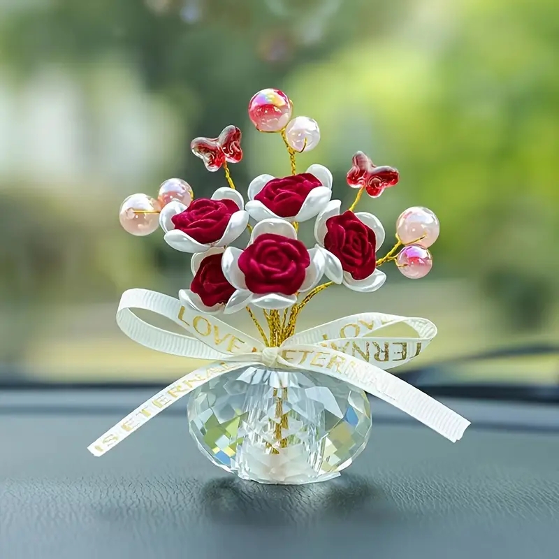 1PC Kristal Cam Gül Pano Süsle - Lighting Mcqueen Bedroom Decor incelemesi ve fiyatı