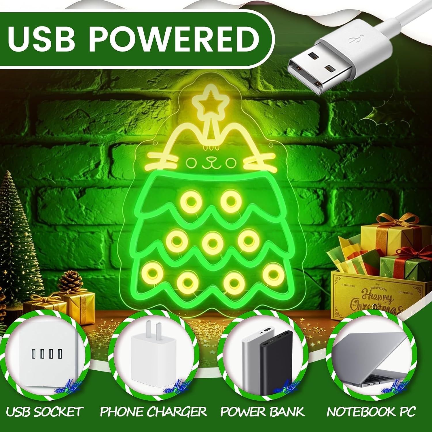 Noel Ağacı LED Neon Tabelası,  - Lighting Christmas Decor incelemesi ve fiyatı